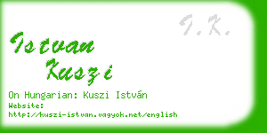 istvan kuszi business card